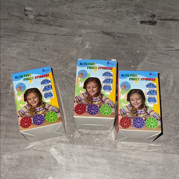 Colorful Math Fact Fidget Spinners Set - Picture 2 of 5